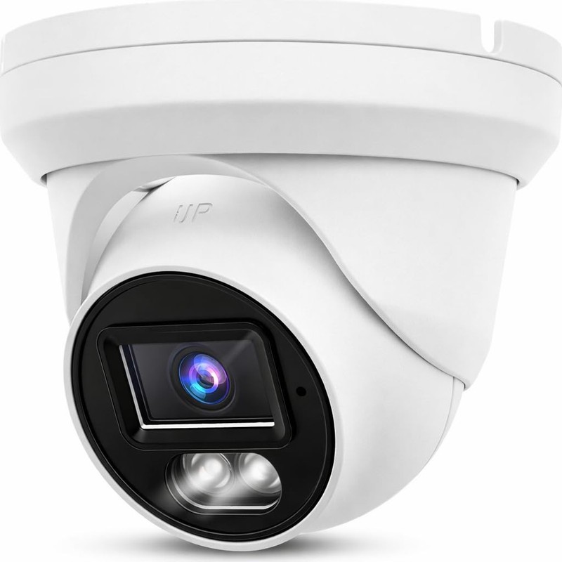 4K 8MP PoE IP Turret Outdoor 24/7 Full Color Night Version 2.8mm 105° Wide An...