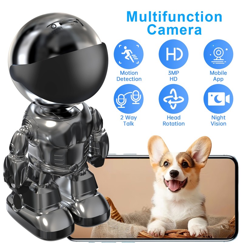 Smart Robot Camera 3MP IP Camera WIFI Robert Network CCTV HD Baby Monitor Remote gallery
