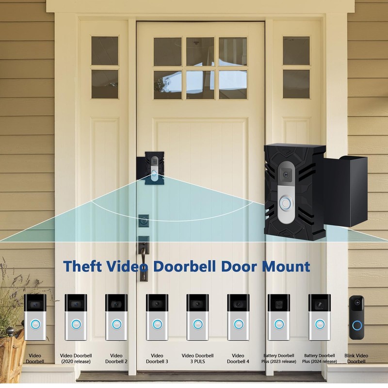 Adjustable Anti-Theft Video Doorbell Angle Mount, with Video Doorbell 1/2/3/4... gallery
