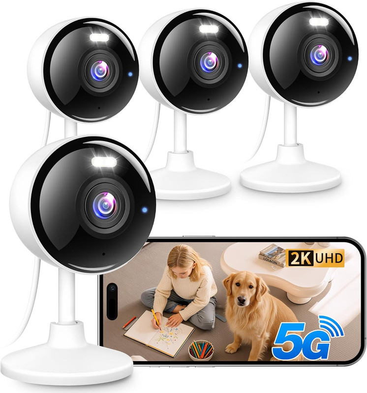 2K Cameras for Home Security, 5G & 2.4G Wifi Security Camera Indoor Outdoor for