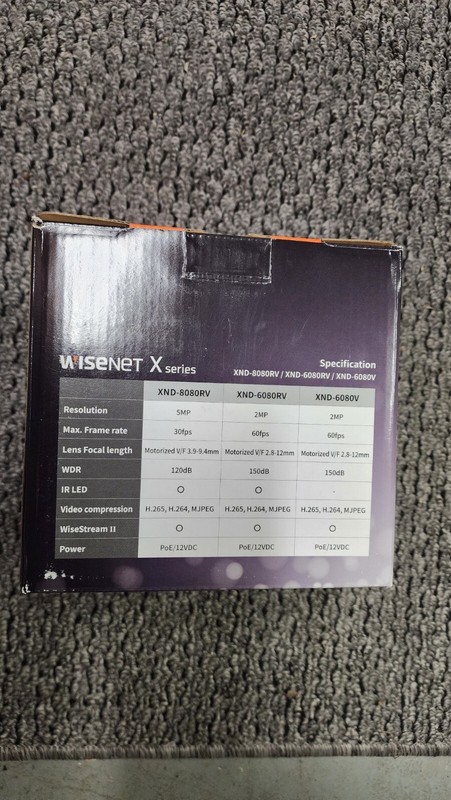 New Hanwha Wisenet XND-6080RV Wired Dome Security IP Camera gallery