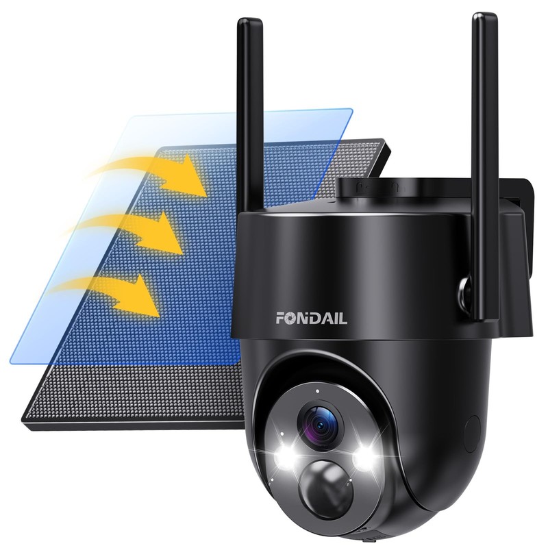 Camara Solar Với Rotacion De Trescientos Sesenta Grados Y Audio De Lujo