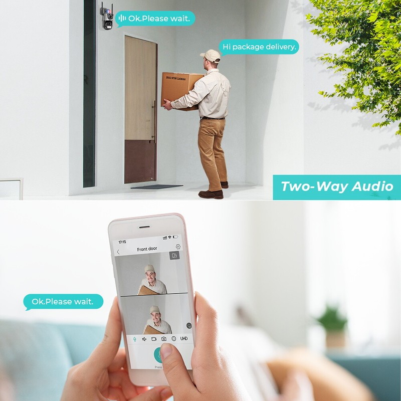 8MP Wireless IP Camera WIFI Outdoor CCTV PTZ Smart Home Security IR Cam IP66 4K gallery