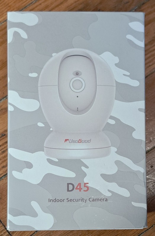 Indoor Security Camera Usogood D45, 2-Way Audio, 2 White, 24/7 Recording, Motion