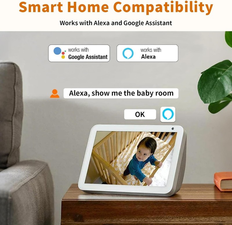 5G Indoor Camera for Home Security, 2K Security Camera, Pet/Baby/Dog Camera with gallery