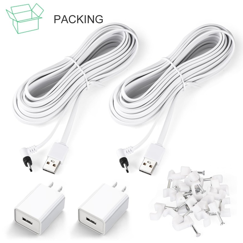 2Pack 25FT Power Cable Compatible with Arlo Essential 2K Outdoor White gallery