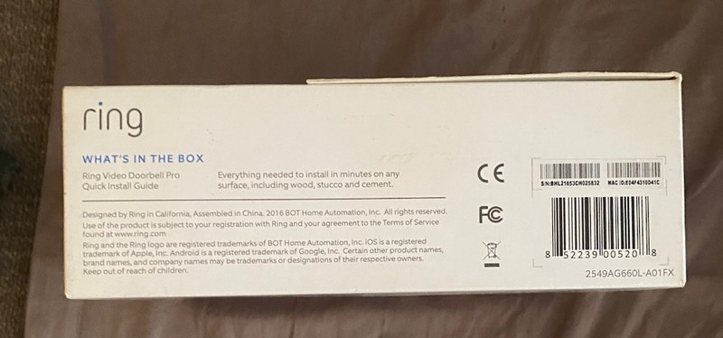 Ring Video Doorbell Pro with Multiple Face plates Brand New Unopened gallery