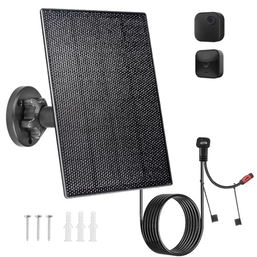 Solar Panel Charger for Blink Camera,3W Solar Kit Build-in 2600mAh gallery