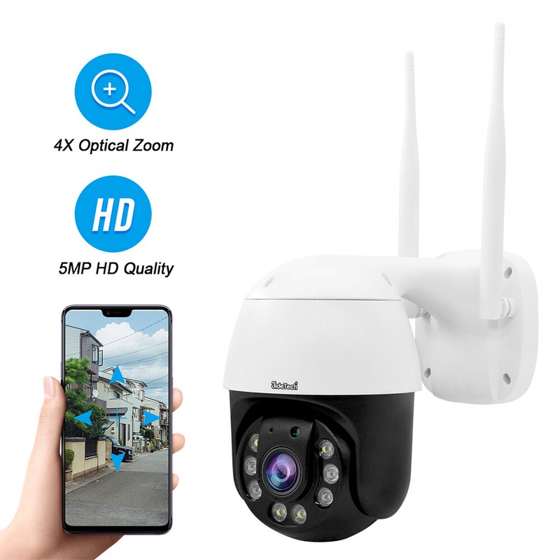 JideTech 5MP Surveillance Camera，4X Optical Zoom PTZ Security Camera Outdoor gallery