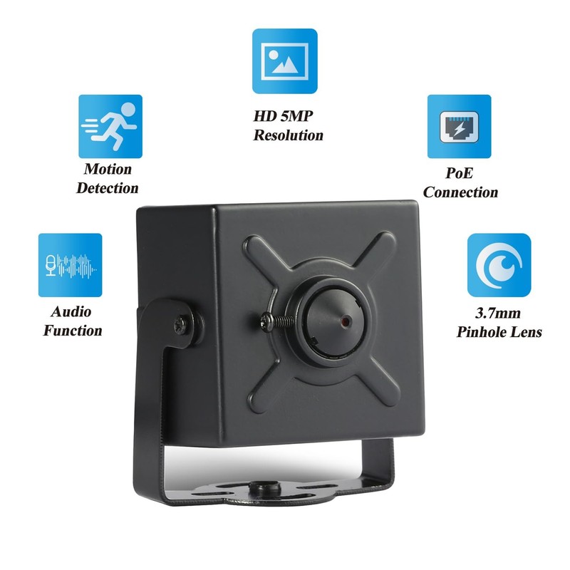 TSEye Mini 5MP PoE IP , Built in Microphone, 3.7mm Lens, Ultra HD 2880 x 1620... gallery