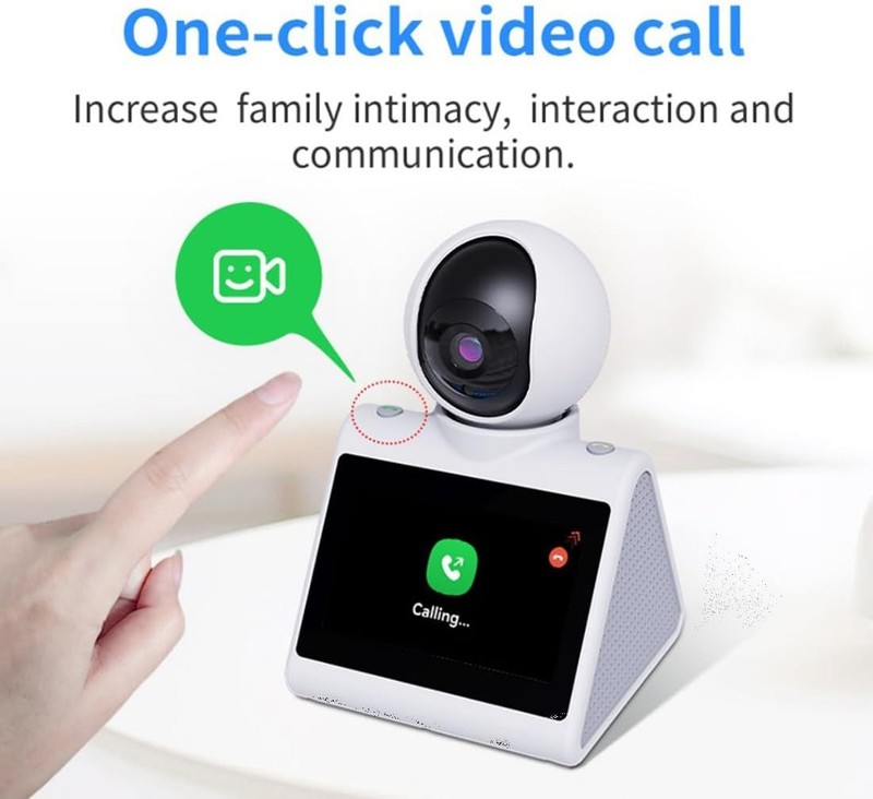 Indoor 4MP Security Camera w/ 4.3" Screen Two-Way Audio – NEW gallery