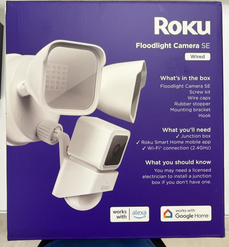Roku Smart Home Floodlight Camera SE Wi-Fi Connected, Wired Surveillance Camera gallery
