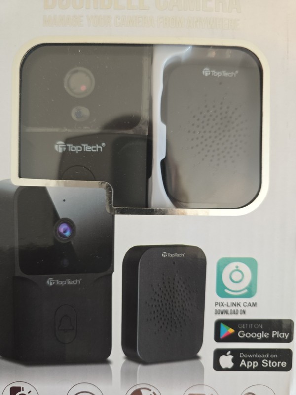 Top Tech Wireless HD Doorbell Camera TT-B32U Night Vision, Record, Listen New gallery