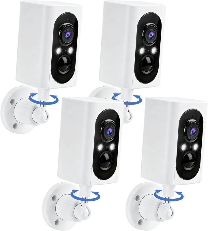 2K Pan Tilt Wireless Security Camera 355° Rotation Motion Detection