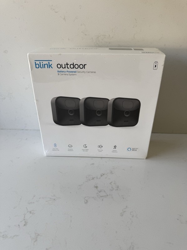 NEW Blink Outdoor Battery-Powered Wireless Security Camera 3rd Gen 3-Pack SEALED
