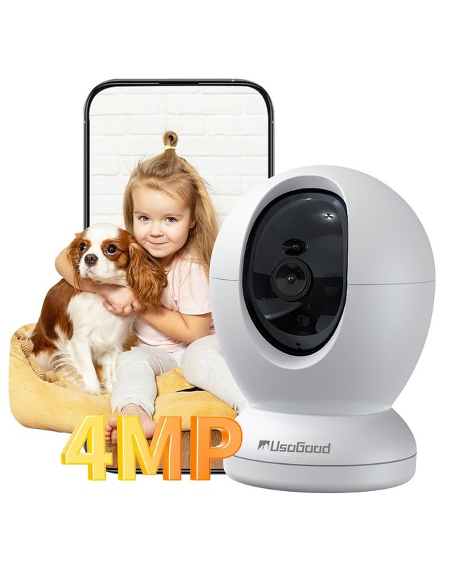 4MP Indoor Security Camera,360°Pet Camera Indoor,Baby Monitor with Phone App,…