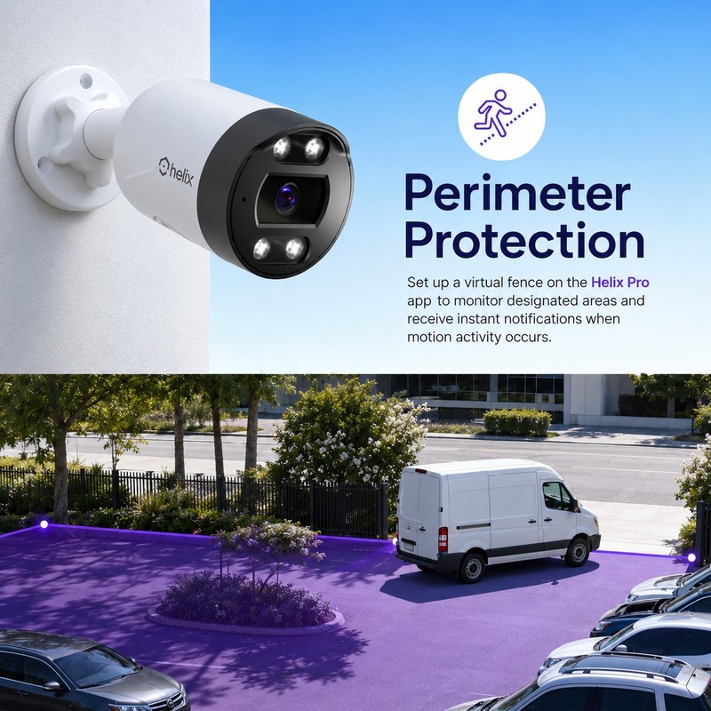 Helix 2PK 5MP PoE IP Bullet Security Cameras Human Detect 2-Way Audio Night NDAA gallery