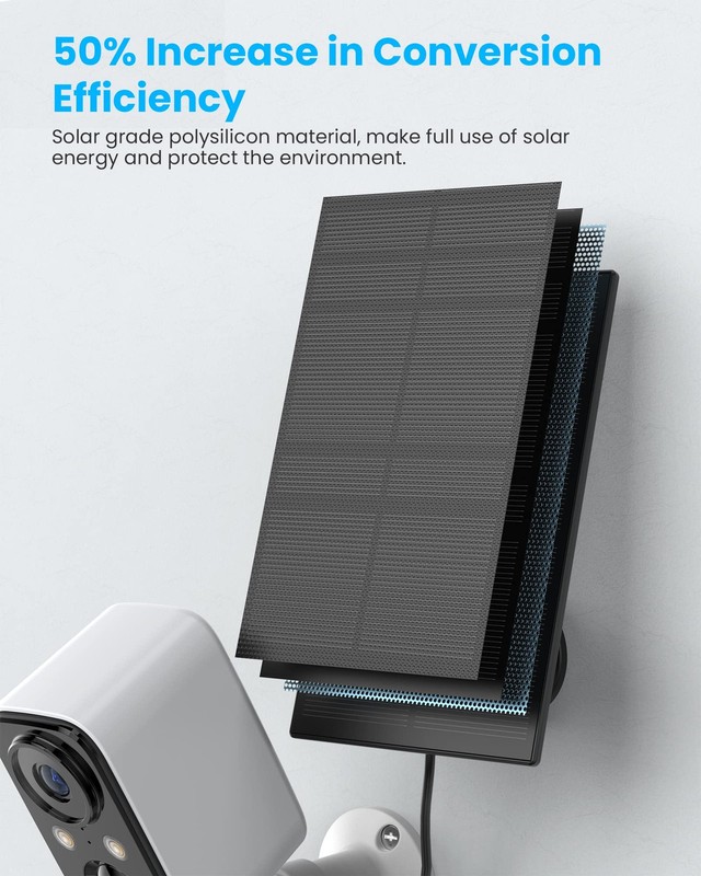 Solar Panel Wireless Security Camera Outdoor - Battery, WiFi, Night Vision, M... gallery