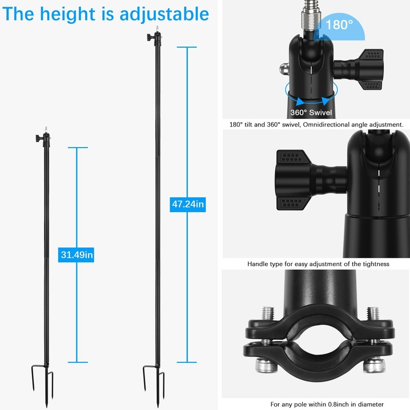2 in 1 Metal Ground Stake Mount for R-ing Outdoor Cam Plus and Solar Panel, 4... gallery