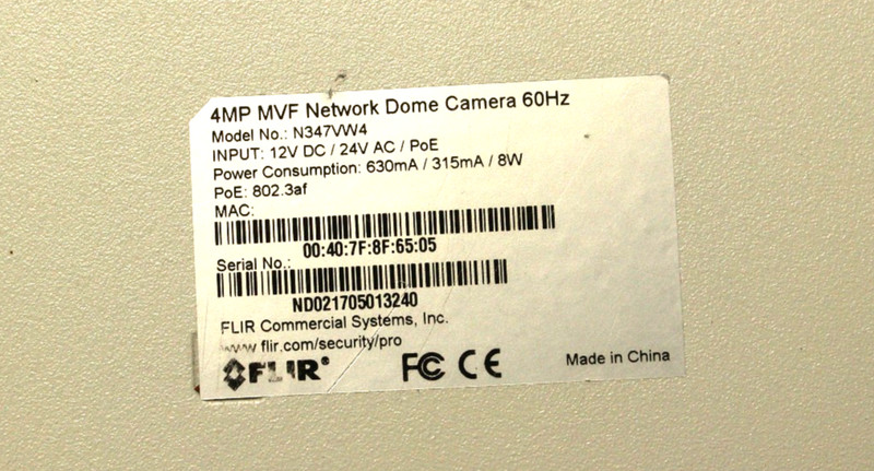 FLIR N347VW4 4MP POE Outdoor Vandal-Resistant Network Dome Camera gallery
