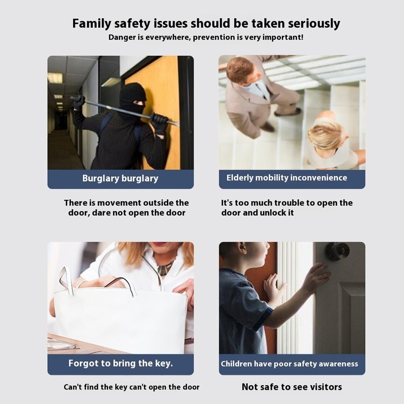 Wireless Doorbell Camera 4.3 Inch Display Rechargeable Battery For Home gallery