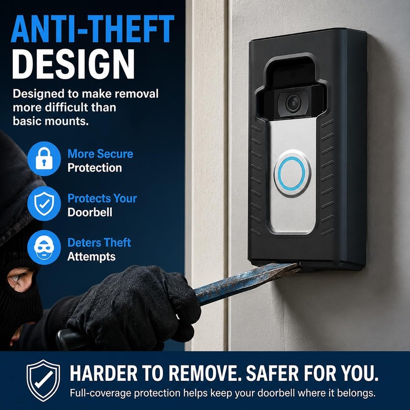BFYTN Adhesive Mount Compatible with 2024 Upgrade Video Doorbell No-Drill Mou... gallery