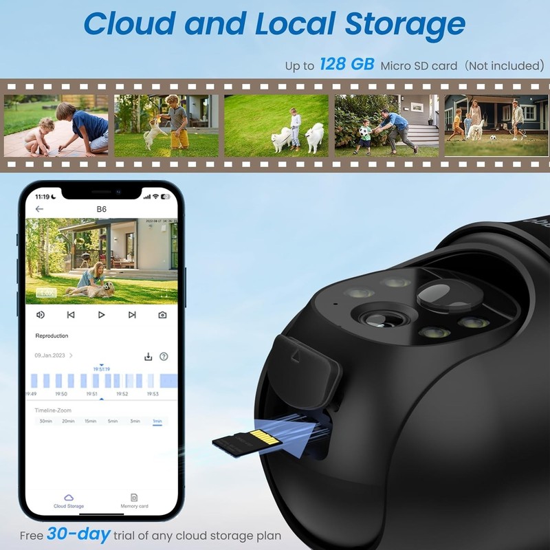 2K WiFi Outdoor Security Camera Solar Battery Powered 360° Night Vision gallery