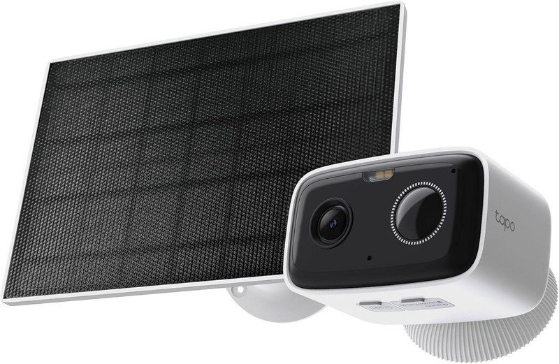 Tp-Link C400 KIT Outdoor Battery Camera W/Solar Panel Base, Wireless, 1080P, Fre