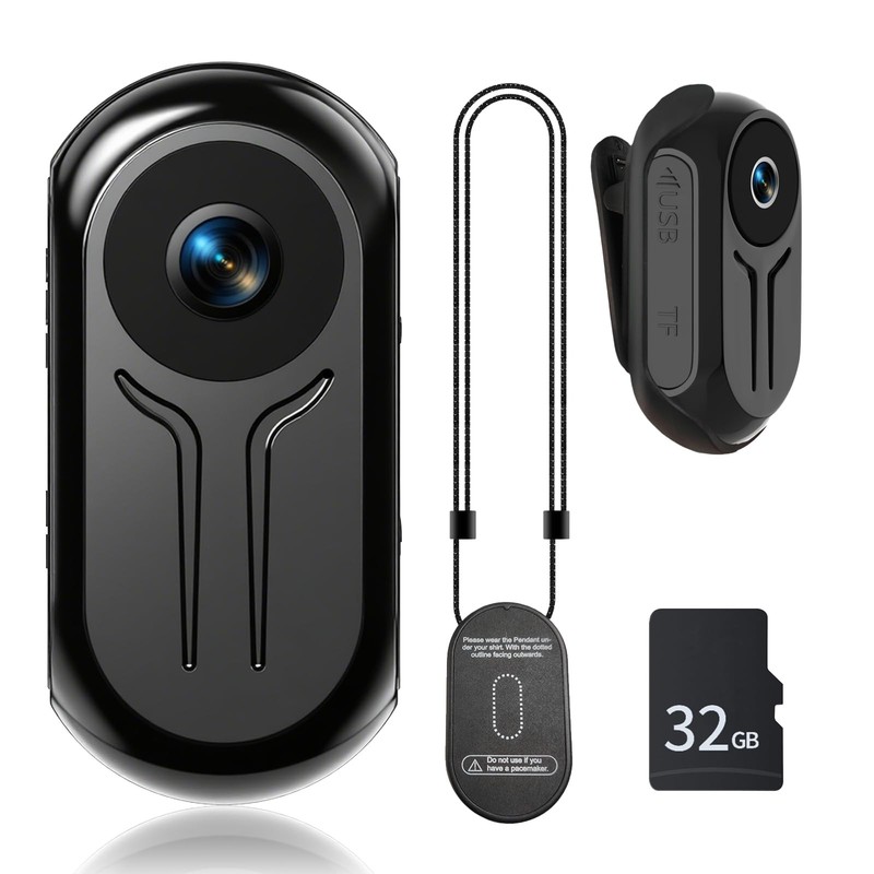 Mini Wearable Body Worn Action Camera with Auido & Video Recording -32G Thumb…