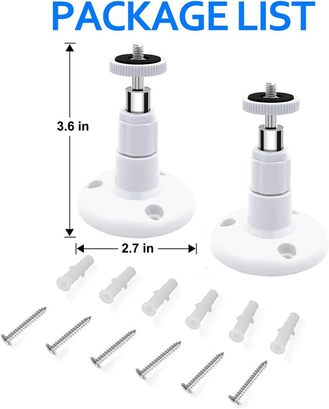 Wall Mount for Wyze Cam Pan V3 and Wyze Cam V4 and V3, 2 Pack 360 Degree Swivel gallery