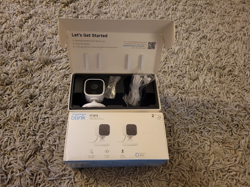 🔥🔥🔥 (3) Blink Mini Indoor 1080p Smart Security Camera Plug-In Wireless