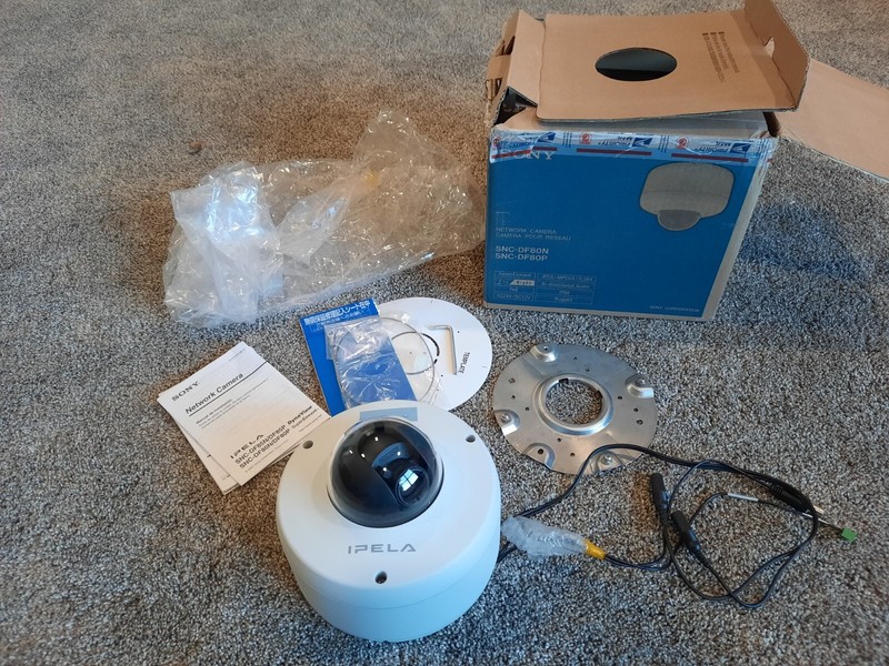 Sony IPELA SNC-DF80N Vandal Resistant Minidome Cam POE