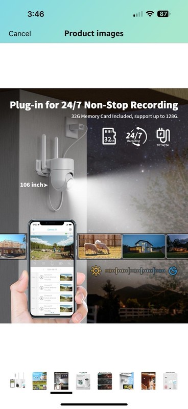 LIWAN 4G LTE Cellular Security Camera Wired Outdoor, No WiFi Security Camera gallery