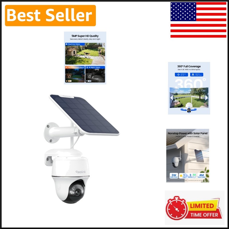 Smart Wireless Security Camera | 5MP Night Vision & App Control – 360° Coverage