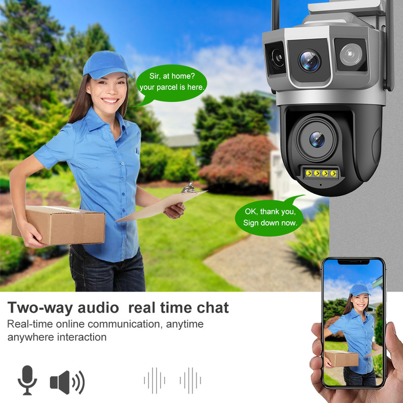 4K Wireless Security Camera System Outdoor Home Dual Lens Wifi Night Vision Cam gallery