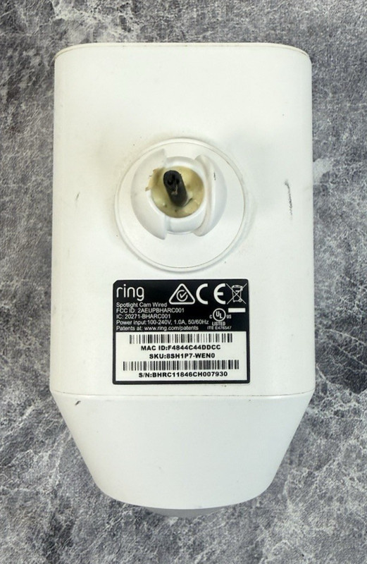 Ring Spotlight Wired Cam White Plug-In Security Camera FOR PARTS OR NOT WORKING gallery