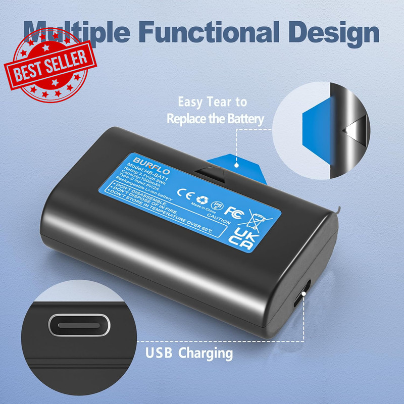 2-Pack Rechargeable Battery Wireless Outdoor Cameras 7000mAh with Cables gallery