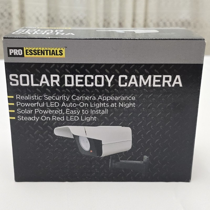 Pro Essentials Solar Decoy Security Camera Fake CCTV Outdoor LED Light Simulated gallery
