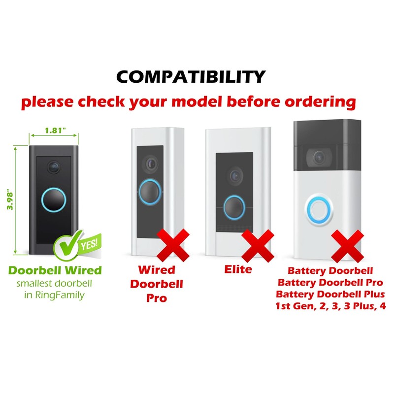 Video Doorbell Corner Mount for Doorbell Wired Corner Mounting Bracket 45 Degree gallery