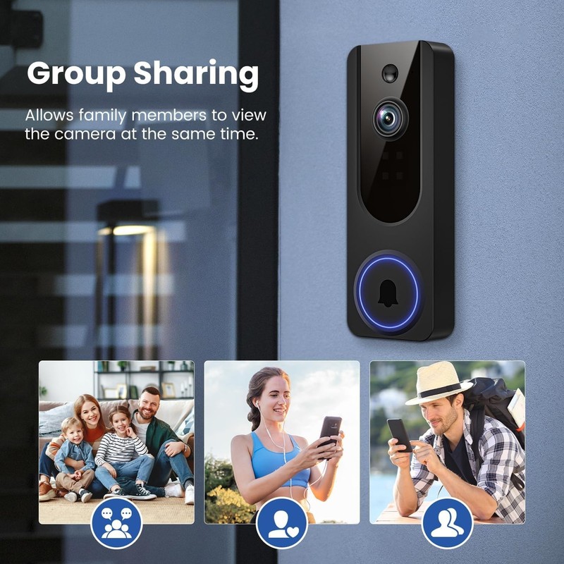 Battery-Powered WiFi Doorbell with 2-Way Audio & Advanced Motion Detection gallery