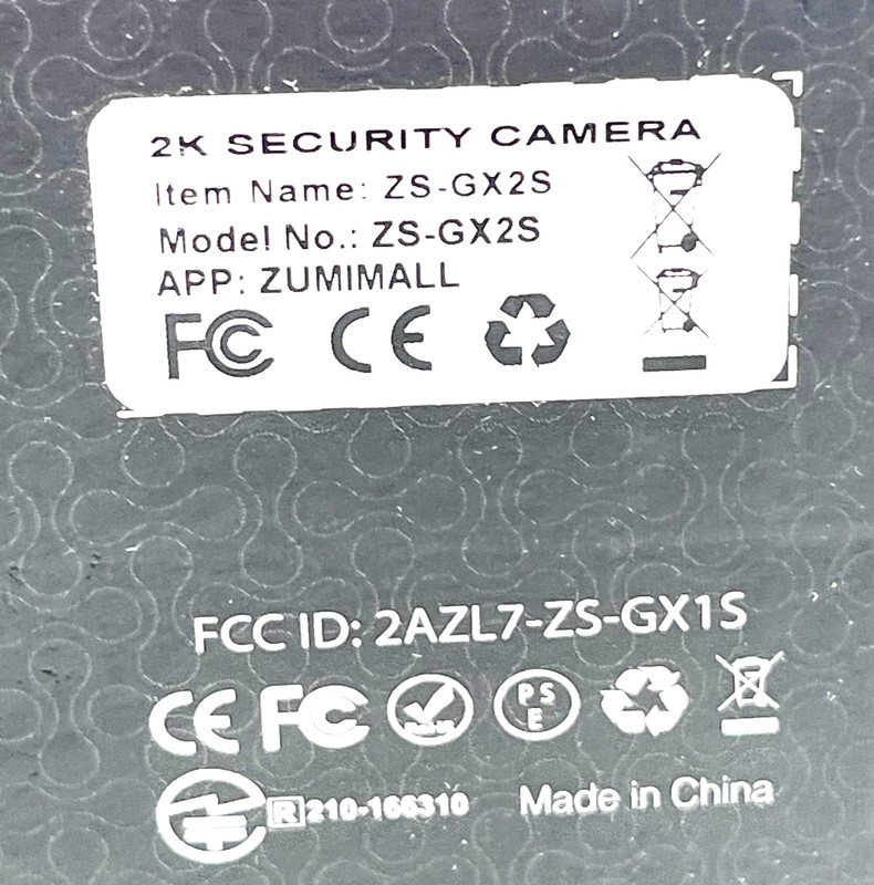 Zumimall ZS-GX2S 3MP Outdoor Security Camera IP66 Waterproof Battery gallery