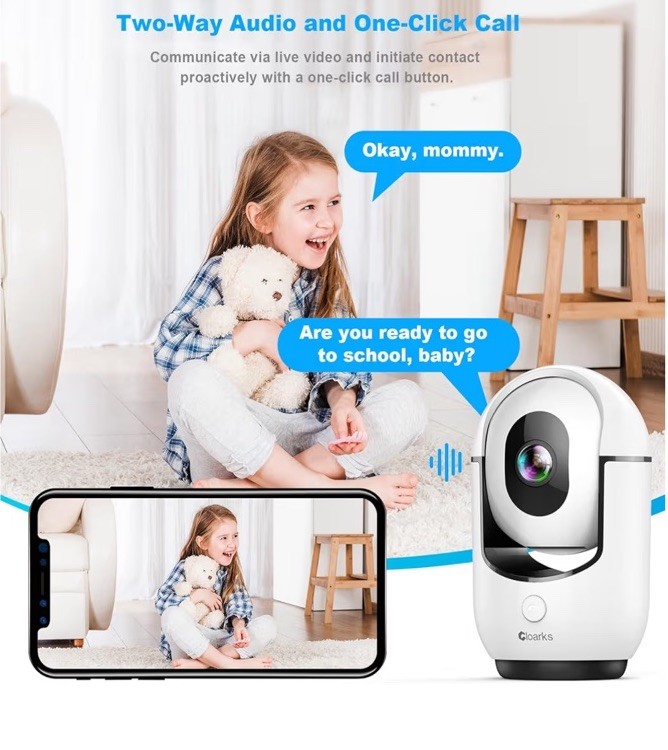 2K Pan/Tilt Security Camera, Wifi Indoor Camera for Home Security with AI Motion gallery