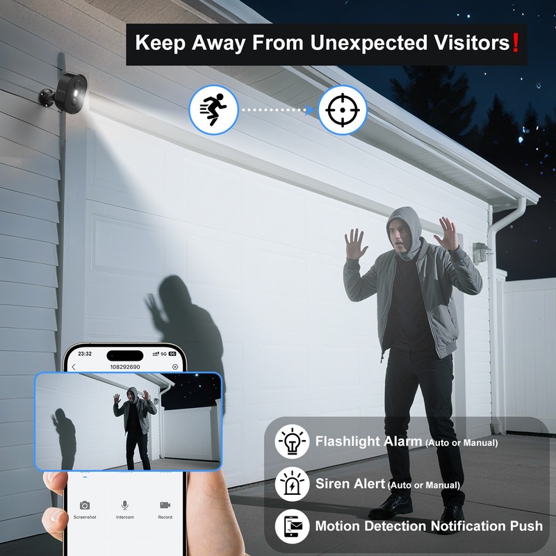 ARCCTV Security Camera System Solar Battery Powered Wireless WiFi Outdoor Home gallery