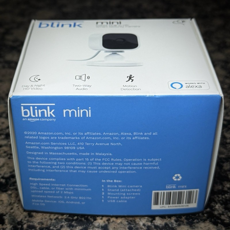 Blink Mini Indoor Plug-In Live HD Smart Security Camera NEW IN BOX gallery