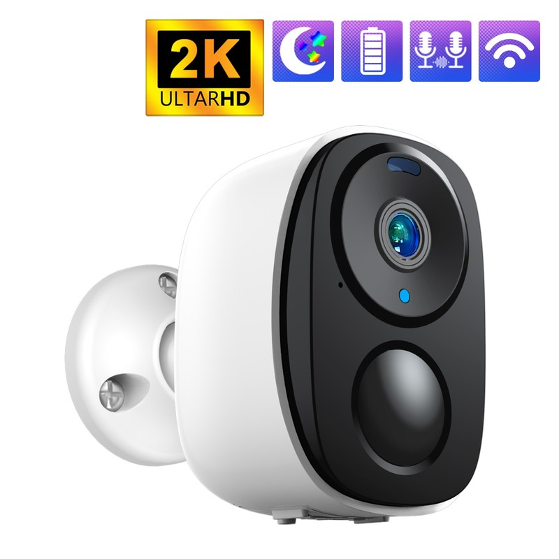 3PCS 2K Solar 3MP Wireless Security Camera Wifi 2K Night Vision 2-Way Audio