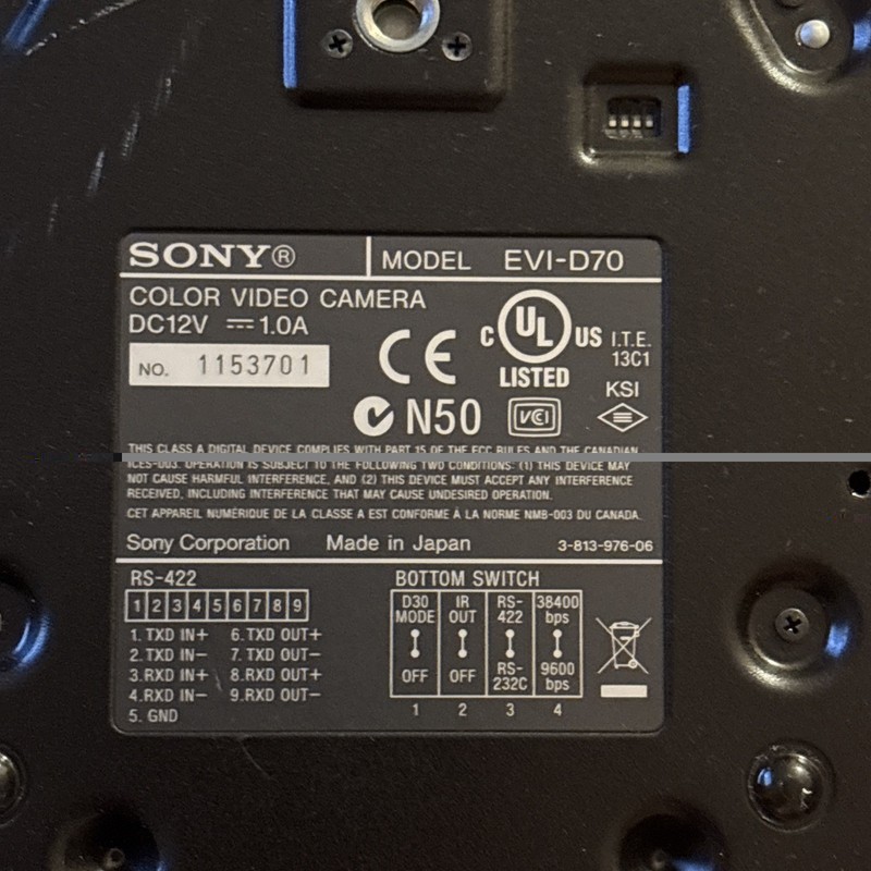 Lot of 5 Sony EVI-D70 Color Security Video Camera gallery