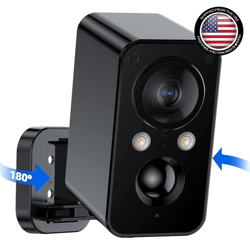 Advanced Wireless Surveillance Camera – 180° Pan, Night Vision & Human Detection
