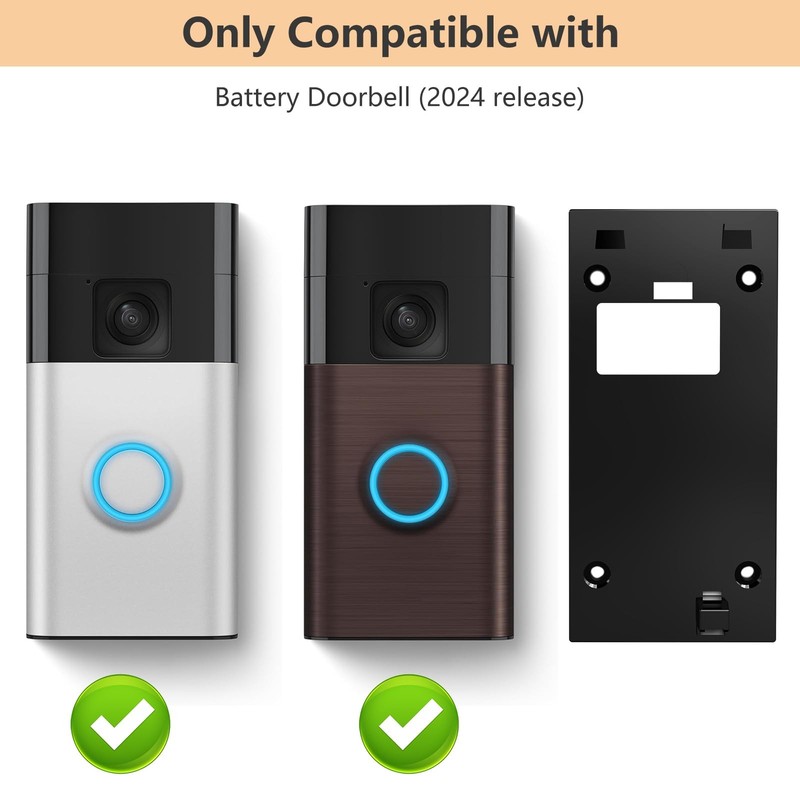 No-Drill Doorbell Mount Compatible with Battery Doorbell(2024 Release), Stron... gallery