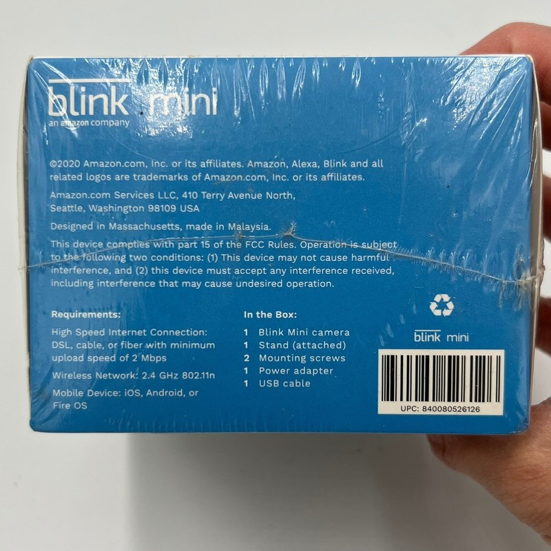 Blink Mini Indoor Security Camera Unisex OS Black Brand New 1080p HD Smart Home gallery