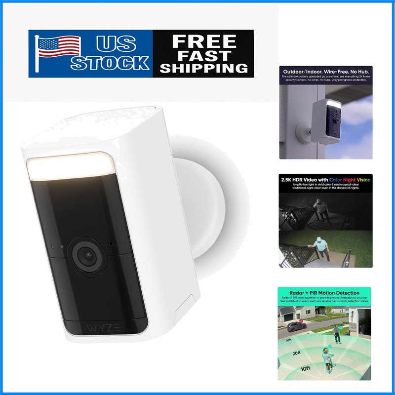 Rechargeable Wireless Security Camera for Home & Baby Monitoring – 2.5K Clarity
